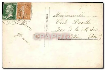 Joven hombre en traje de noche — con ramo de flores — editor C. R. Paris, n° 1025 — Reverso