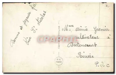 Jovem mulher alegre — com buquê de margaridas — editor S. Nicolas, n° 740 — Verso