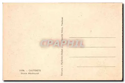 Źródło w Cauterets — wodospad i ścieżka — wydawca Élfe — Rewers