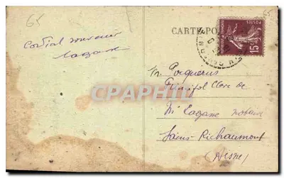 Cauterets - Cachoeira do Pont d'Espagne — Os Pirineus — editor desconhecido, n° 376 — Verso