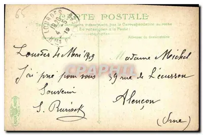 LOURDES - Bazylika, widok z góry — wydawca AQUA PHOTO PARIS, numer serii nieodczytelny — Rewers