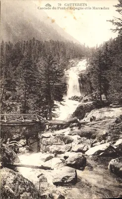 Cauterets — Cachoeira do Pont d'Espagne e o Marcadau — Editor não identificado, n° 79