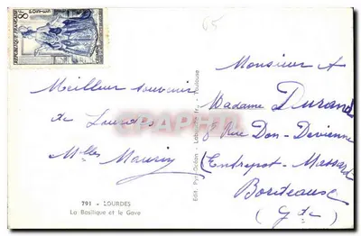 Lourdes — Bazylika i Gave — Edit. Labatut fr., n°791 — Rewers