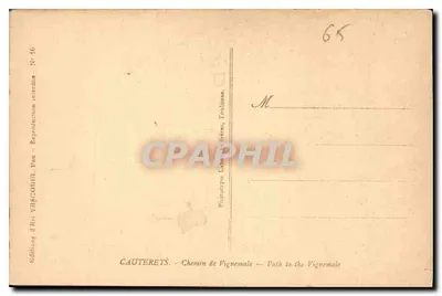 Cauterets — Szlak Vignemale — Wydawnictwo Arts Vhiscorni, Toulouse — Rewers
