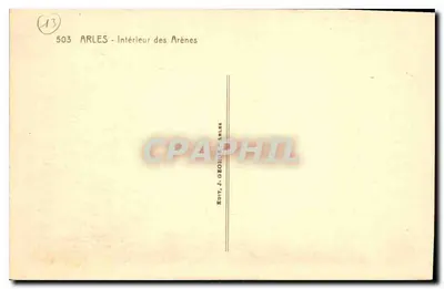 Arles — Wewnętrzna część Aren — J. George, nr 503 — Rewers