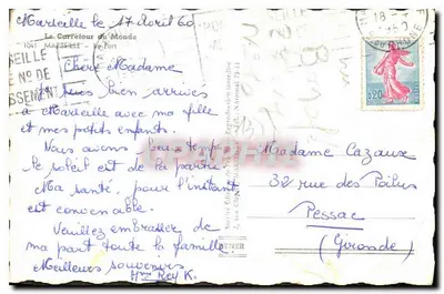 Puerto de Marsella — vista del Vieux-Port — editor Le Carrefour du Monde, n°1041 — Reverso