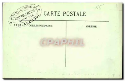 O Caos — Estrada de Luz a Gavarnie — LL — Verso