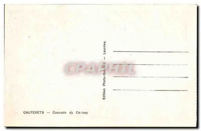 Cauterets — Wodospad Cerisey — Wydawnictwo Photo-Quintil, Lourdes — Rewers