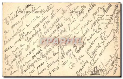 Lourdes — De Kruisende Maagd — L.L. — Model behorend bij de Religieuze Statuïet, 64, rue Bonaparte, Parijs. — Achterkant