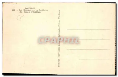 Lourdes — Les Rampes i Bazylika — Wydawnictwo Pyrénées-Océan, Toulouse — Rewers