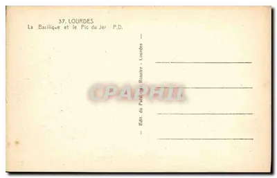 Lourdes — Bazylika i Pic du Jer — Wyd. Patai du Rosaire - Lourdes — Rewers