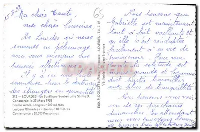 Bazylika podziemna św. Piusa X — Lourdes — Wydawca Edlux — Rewers