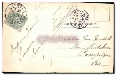 Lourdes — Bazylika i rzeka Gave — V.P. Paris Nr 29 — Rewers