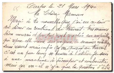 Tarbes — Vista geral — Les Hautes-Pyrénées, n°79, editor LP — Verso