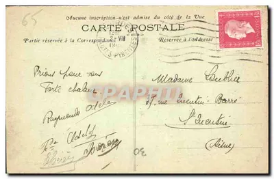 Lourdes (Hautes-Pyrénées) — El Calvario (IXa Estación) — Jesús cae por tercera vez. Fototipia Marcel Delboy, Bordeaux, n°240 — Reverso