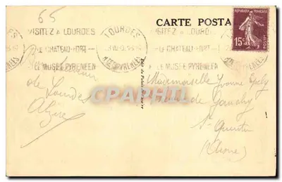 Lourdes — a Basílica e o Grand-Jer (alt. 950m) — Rogé, n°74 — Verso