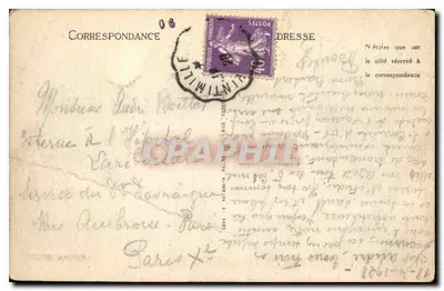 Menton — Stare Miasto przez oliwki — LL — Rewers