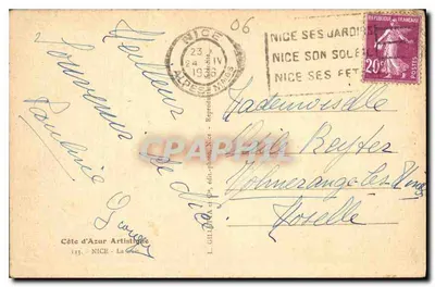 Nice — Os Jardins — Editor Gilletta — Verso
