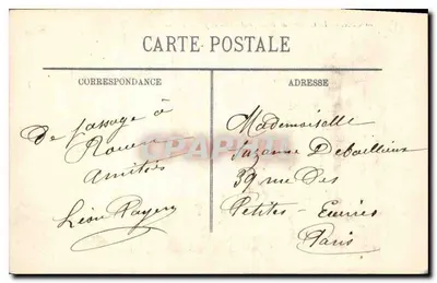 Rouen — Zamek Filipa Augusta zbudowany w 1904 — LL — Rewers