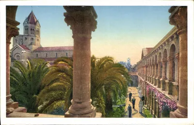 Wyspa Świętego Honorata — Klasztor, Ogród Nowicjuszy i Nowoczesna Galeria — Photochrome A.D. (A.M.)