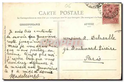 Monte-Carlo — Ogólny widok i ogrody Monako — Wydawnictwo Giletta, fot. Nice, n° 711 — Rewers