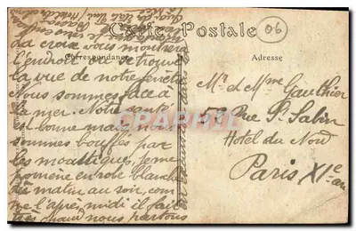Niza — El Monte Boron y las Ponchelles — F. JND n°284 — Reverso