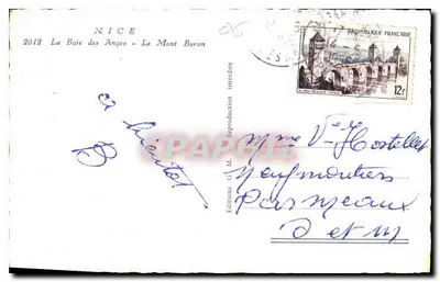 A Baía dos Anjos - O Monte Boron — Nice — Edições G.M. n°2019 — Verso