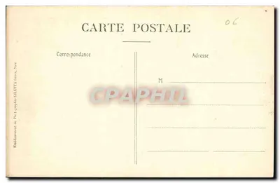 NICE — Rochers de Rauba Capeu por um golpe de mar — Edição Gilletta, fot. Nice, n° 1332 — Verso