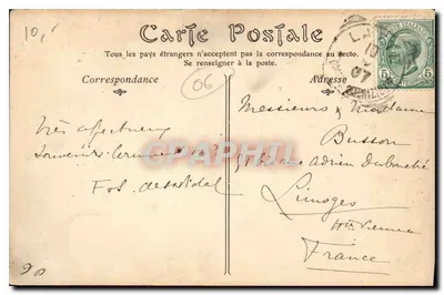Menton — Vista tirada da Fronteira italiana — 779 — Verso
