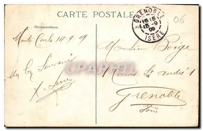 Monte Carlo — Ogród i Kasyno — N.D. Fot. — Rewers