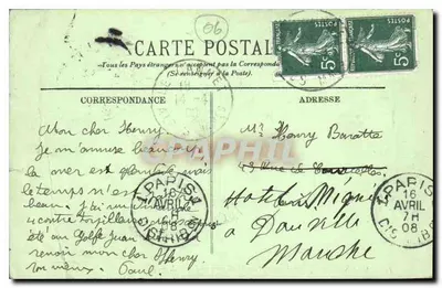 CANNES — Efekt fal i Góry Esterel — LL. n° 542 — Rewers
