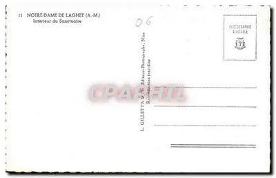 Notre-Dame de Lachet (A.-M.) — Interior do Santuário — L. Gilletta, Nice, n° 06 — Verso