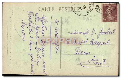 Cannes - Ilha Santa Marguerita - A Grande Avenida de Eucaliptos — Edição Gillet — Verso