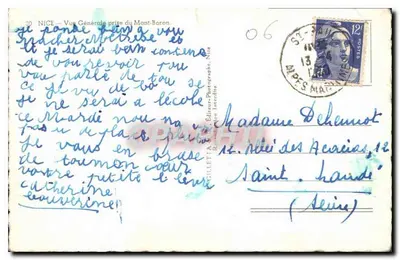Algemene uitzicht genomen vanaf Mont-Baron — NICE — Uitgever Gilletta, serie 30 — Achterkant