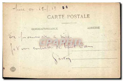 Nizza - Tuin van Albert I - Beeld van de Poëzie — Achterkant