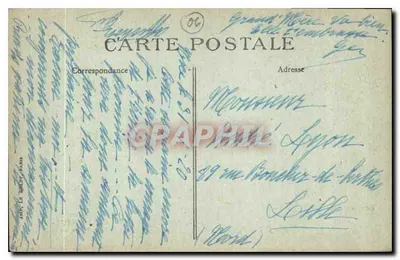 Côte d'Azur - Nice — Przez Piny Pałacowe — wydawca B.D. nr 830 — Rewers