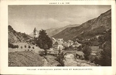 Vila de Entraunes (entre Nice e Barcelonnette) — Agendá P.L.M. 1925