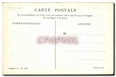 Vila de Entraunes (entre Nice e Barcelonnette) — Agendá P.L.M. 1925 — Verso