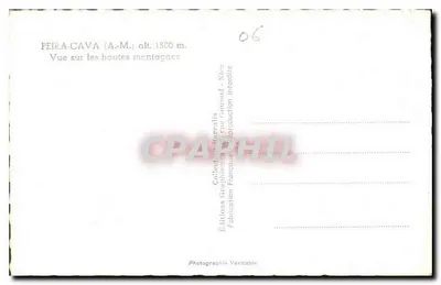 Peïra-Cava (A.-M.) — Uitzicht op de hoge bergen — Uitgaven G. Gonnod — Achterkant