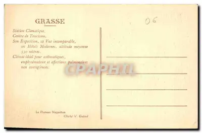 Grasse — Klimatische und touristische Station — Cliché V. Guizol — Rückseite