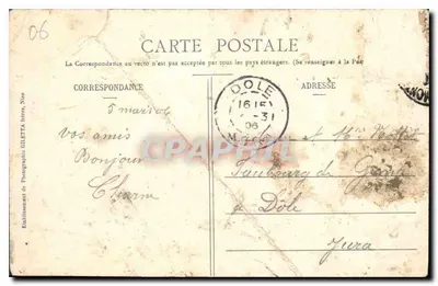 Monte-Carlo — Casino, Jardins, Café de Paris — Édition Giletta, phot. Nice, n° 714 — Verso