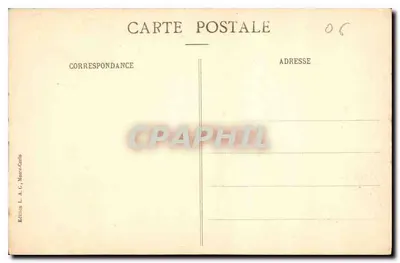 Menton, Widok z plaży — wydawnictwo L. A. C. Monaco-Carte — Rewers