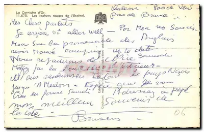 A Corniche d'Or — Os rochedos vermelhos do Estérel — Éditions ADA NICE — Verso