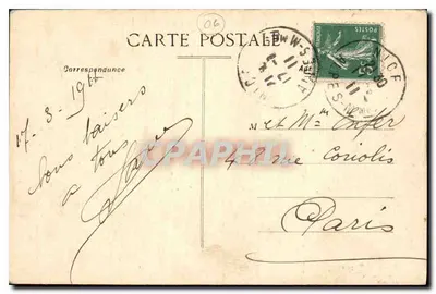 Nice e as Alpes-Maritimes — vista panorâmica do porto e das colinas — Coll. R.P.R. n°2 — Verso