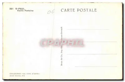 Saint-Paul — Fonte Velha — Braun & Cie, Imp. Edite, Mailhouse-Durnach — Verso
