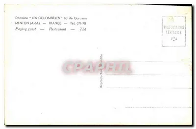 Sala muzyki z epitafiami Muz — Domen Les Colombières, Menton — Rewers