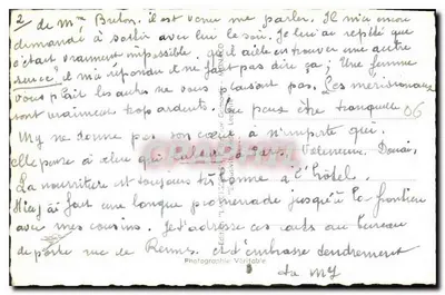 Menton — zachód słońca. Widok z granicy włoskiej — La Cigogne, n° 1681 — Rewers