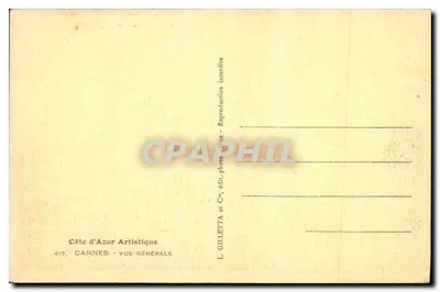 Cannes — Widok ogólny — L. Gilletta & Cie — Rewers