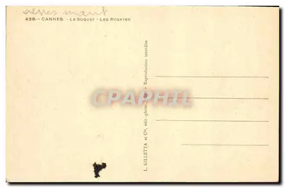 Cannes - Le Suquet - Le Regate — L. Gilletta — Verso