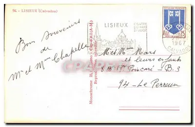 Basiliek van het Heilig Hart van Lisieux — Heilige Thérèse van Lisieux — Monochrome editie — Achterkant